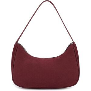 Women Suede Cherry Imported Fashion Mini Clutch Underarm Hobo Mini Tote Bag